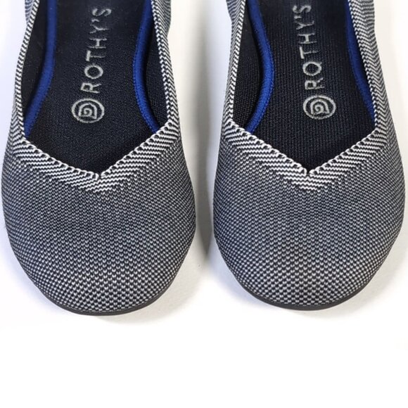 Retired Rothy’s Grey Birdseye Round Toe Flats 7.5 - Picture 4 of 8